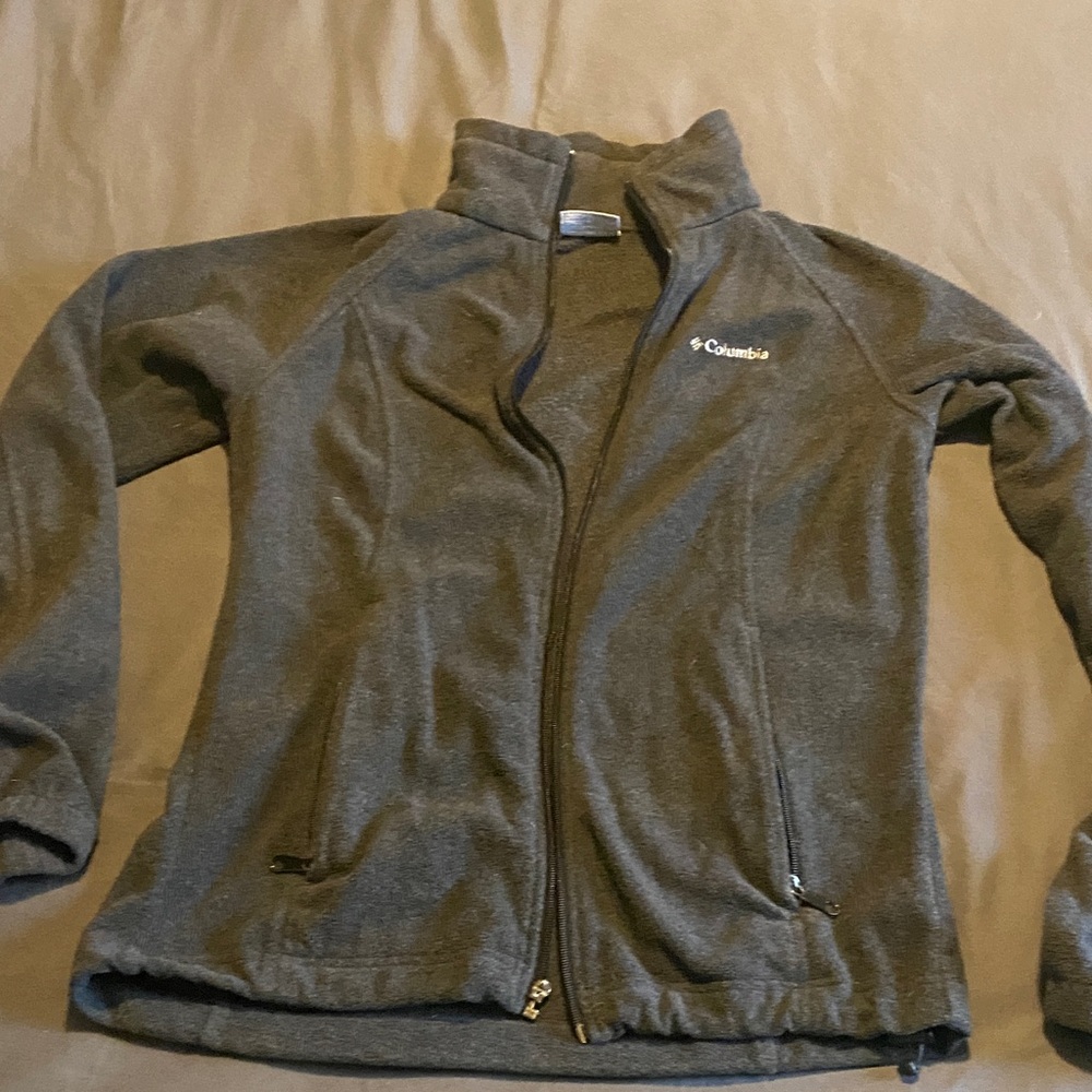 Columbia Charcoal Full-Zip Fleece Jacket